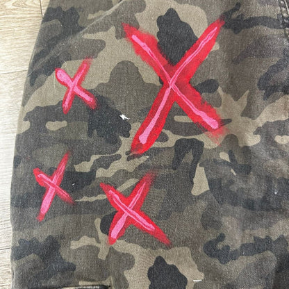 Custom Camo Cargo Pants – Hand-Painted & Patchwork