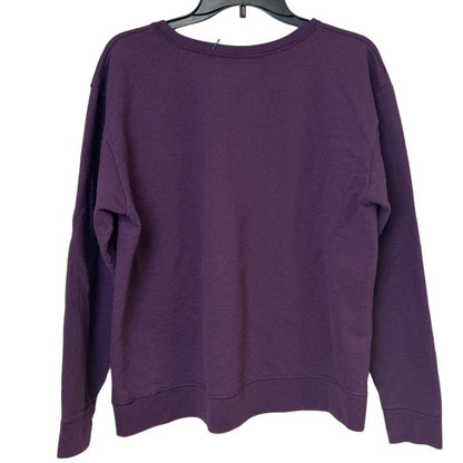 Woodland Owl Hand Printed Purple Sweatshirt by Revyntage, photo 3