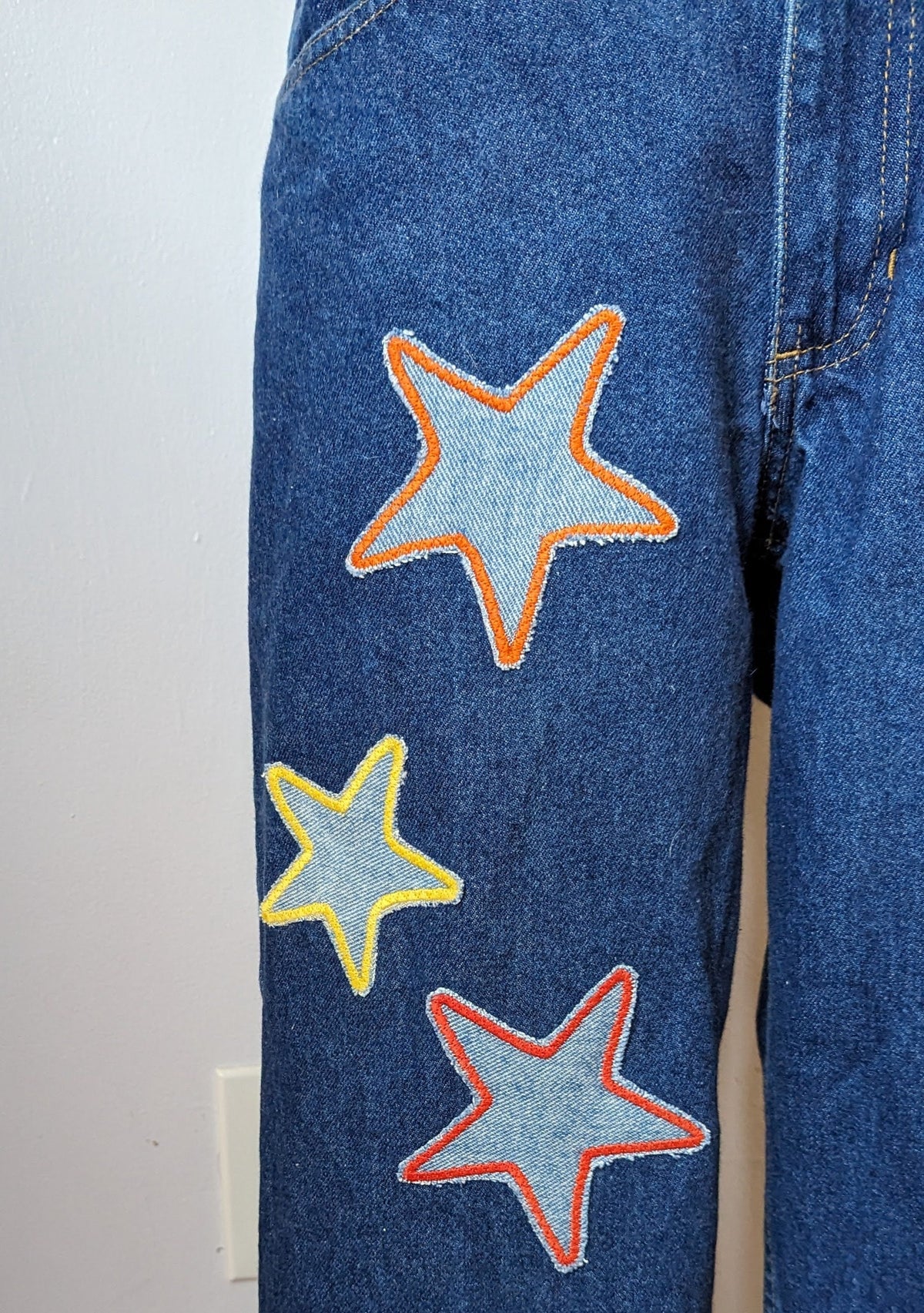 Dark Wash Patchwork Star Jeans by Sensible Slacks