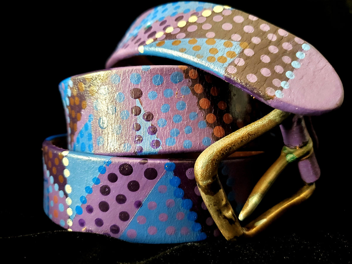 Handpainted Leather Belt