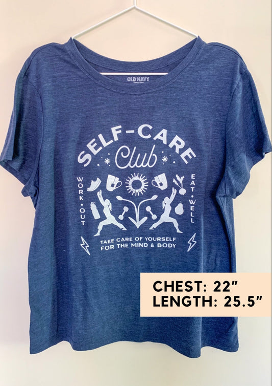 Self care club cropped tee.
