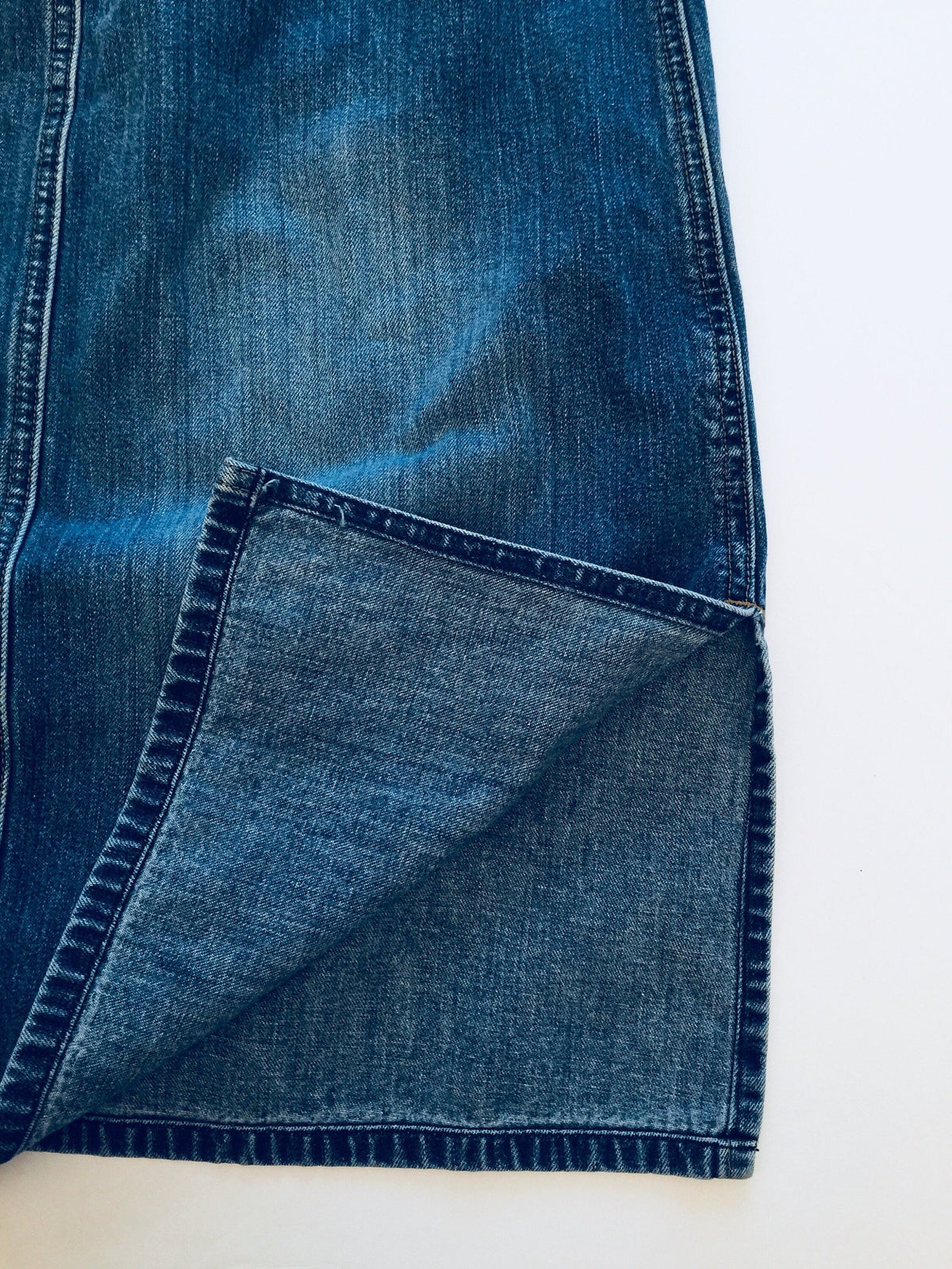 Hand Painted Folk Art Angel Denim Skirt by Dee Couture, photo 7