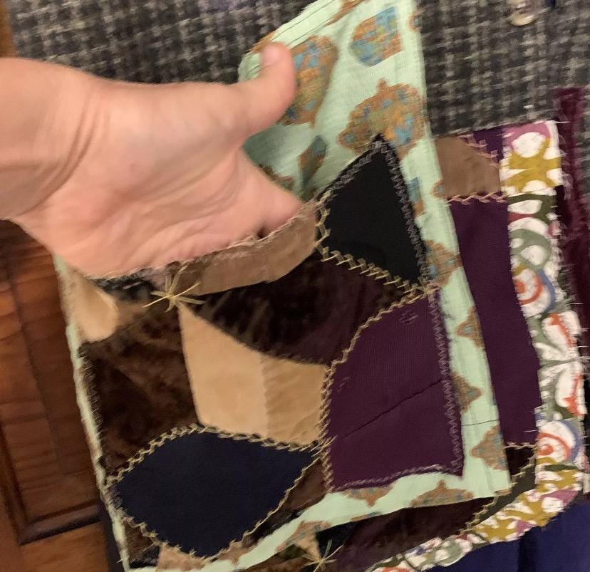 Upcycled Flannel Crazy Quilt Duster Shacket by Dee Couture, photo 6