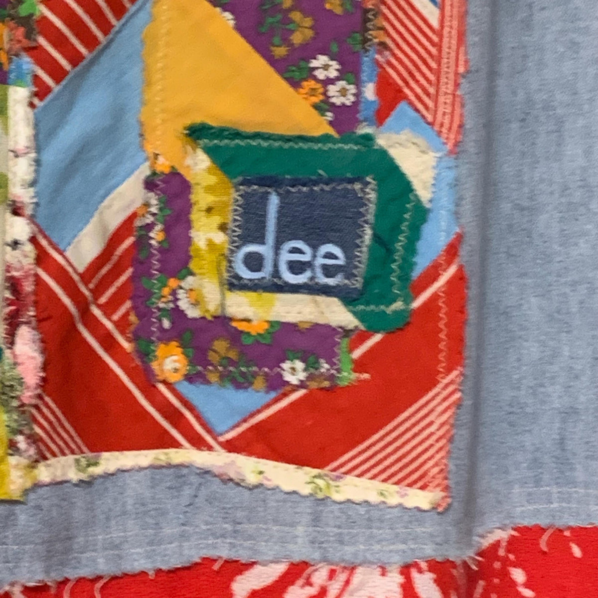 Upcycled Barkcloth Quilt Patchwork Dress by Dee Couture, photo 8