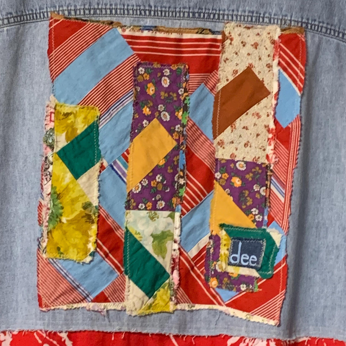 Upcycled Barkcloth Quilt Patchwork Dress by Dee Couture, photo 7