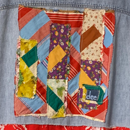 Upcycled Barkcloth Quilt Patchwork Dress by Dee Couture, photo 7