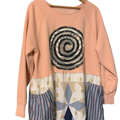 Upcycled Sweatshirt Quilt Maxi Dress by Dee Couture, photo 3