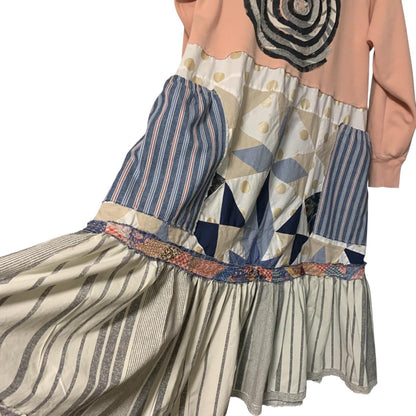 Upcycled Sweatshirt Quilt Maxi Dress by Dee Couture, photo 4