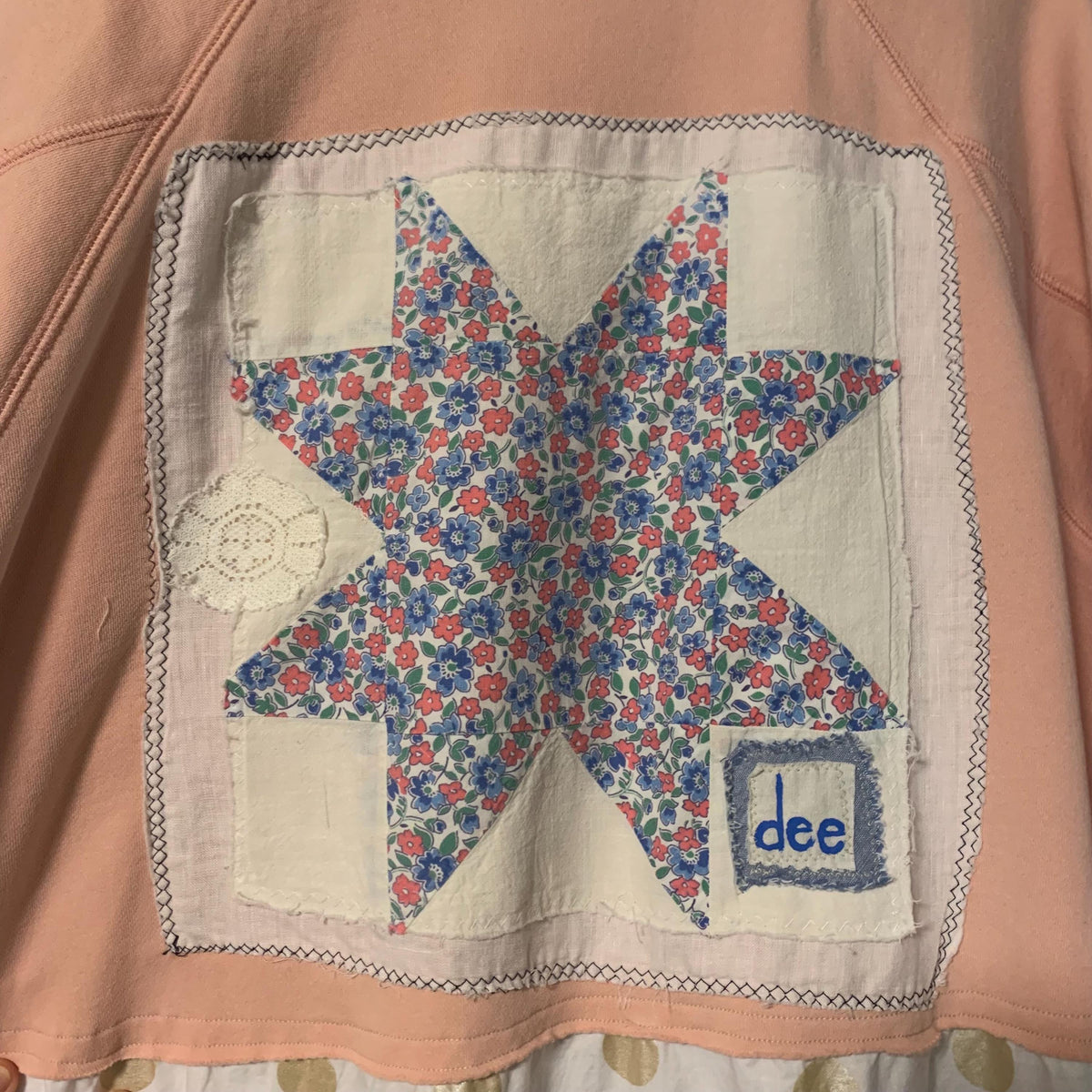 Upcycled Sweatshirt Quilt Maxi Dress by Dee Couture, photo 10