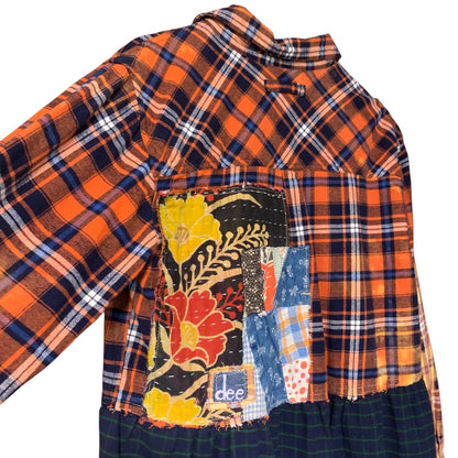 Upcycled Plaid Flannel Kantha Tunic by Dee Couture, photo 5