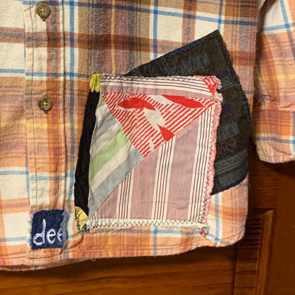 Hand Painted Patchwork Flannel Shacket by Dee Couture, photo 6