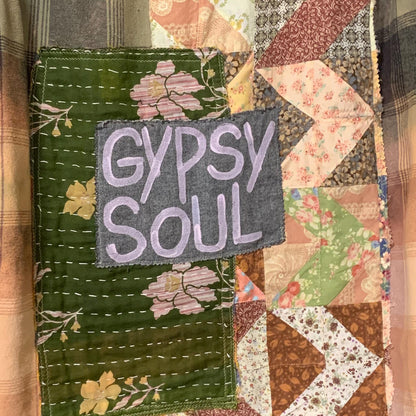 Gypsy Soul Hand Painted Flannel Shacket by Dee Couture, photo 7