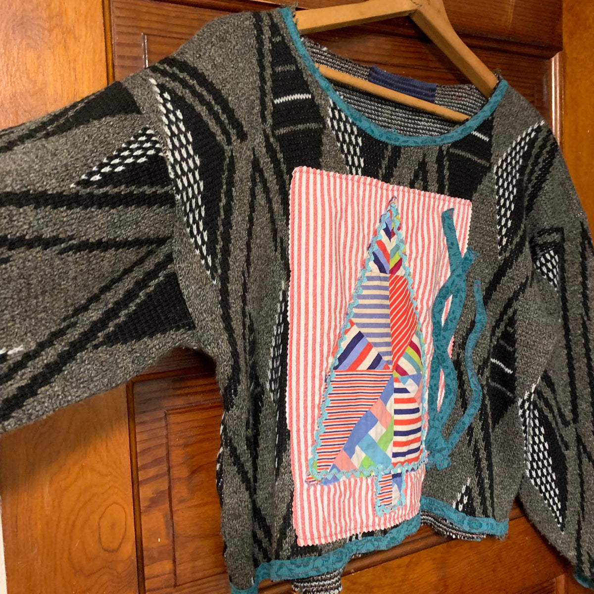 Upcycled Cropped Christmas Sweater by Dee Couture, photo 15