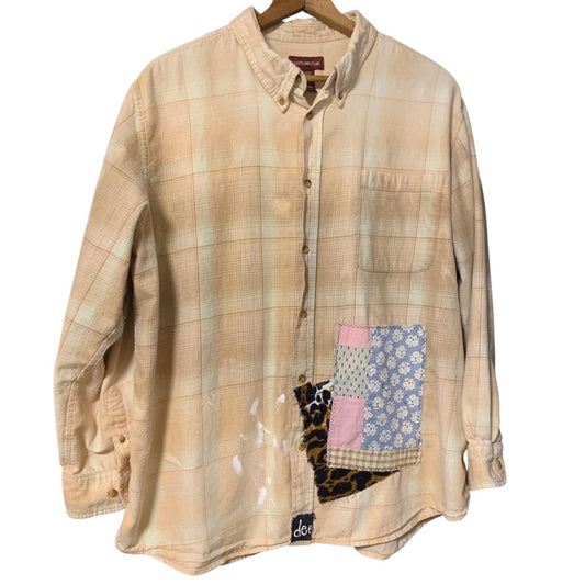 Blessed Hand Painted Flannel Shacket by Dee Couture, photo 2