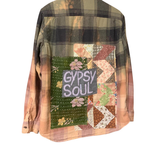 Gypsy Soul Hand Painted Flannel Shacket by Dee Couture