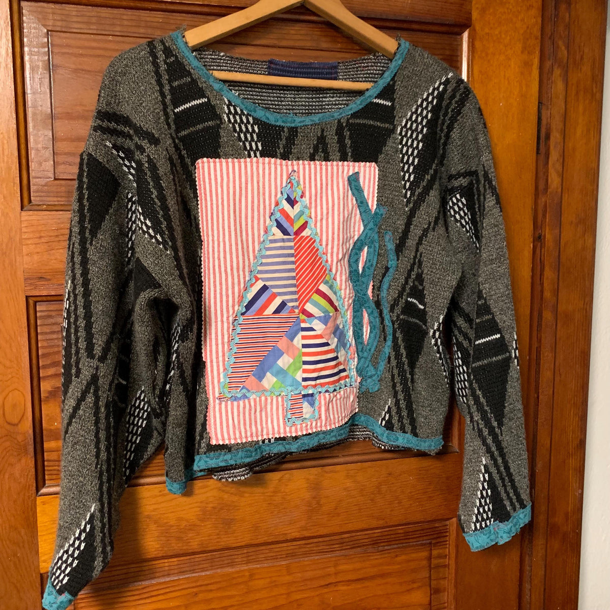 Upcycled Cropped Christmas Sweater by Dee Couture, photo 16