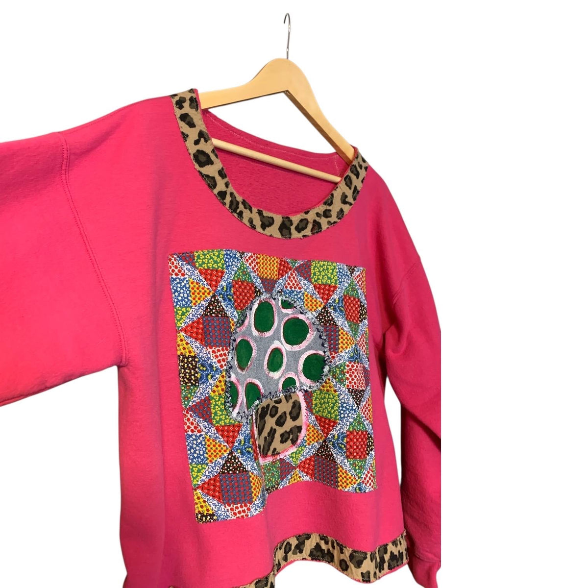 Upcycled Mushroom Patchwork Sweatshirt by Dee Couture, photo 3