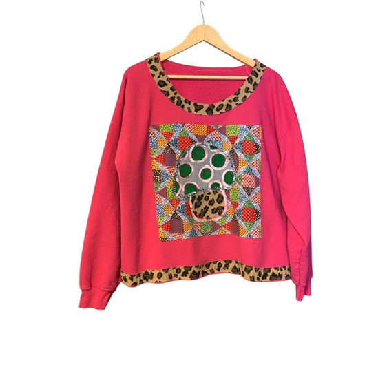 Upcycled Mushroom Patchwork Sweatshirt by Dee Couture