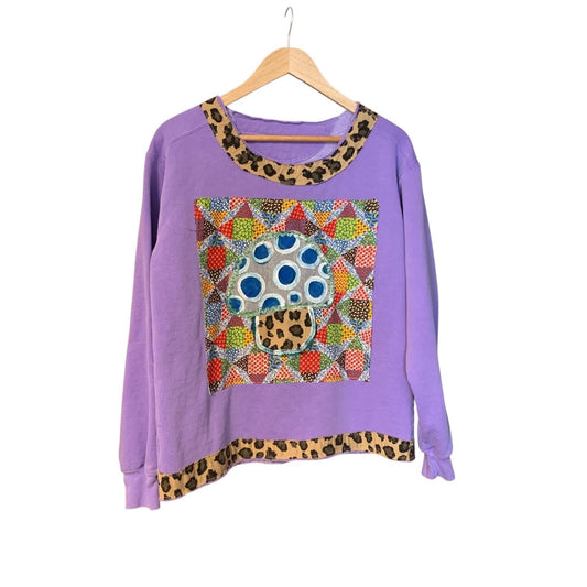 Upcycled Mushroom Patchwork Sweatshirt by Dee Couture