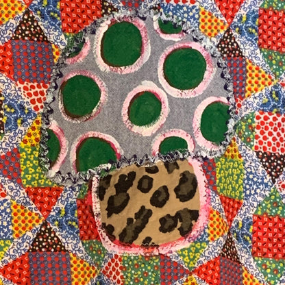 Upcycled Mushroom Patchwork Sweatshirt by Dee Couture, photo 6