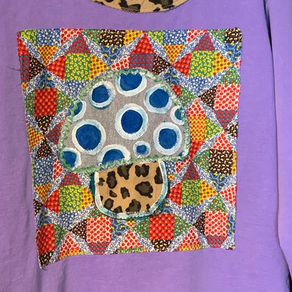 Upcycled Mushroom Patchwork Sweatshirt by Dee Couture, photo 12