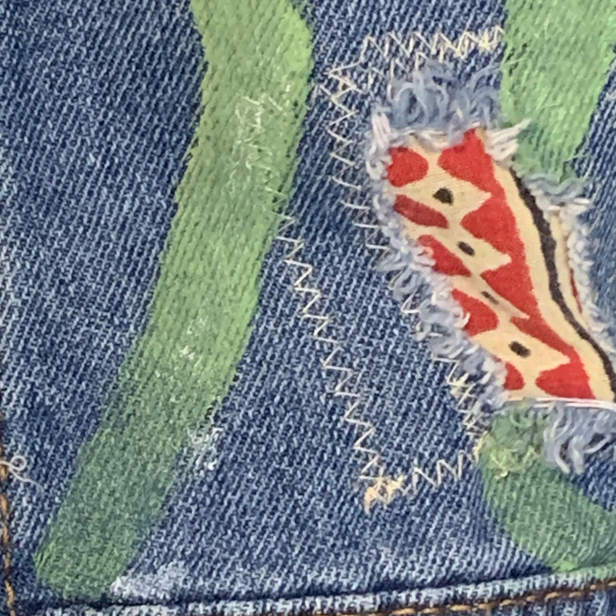 Upcycled Denim Jacket, Kantha Quilt Patchwork by Dee Couture, photo 12