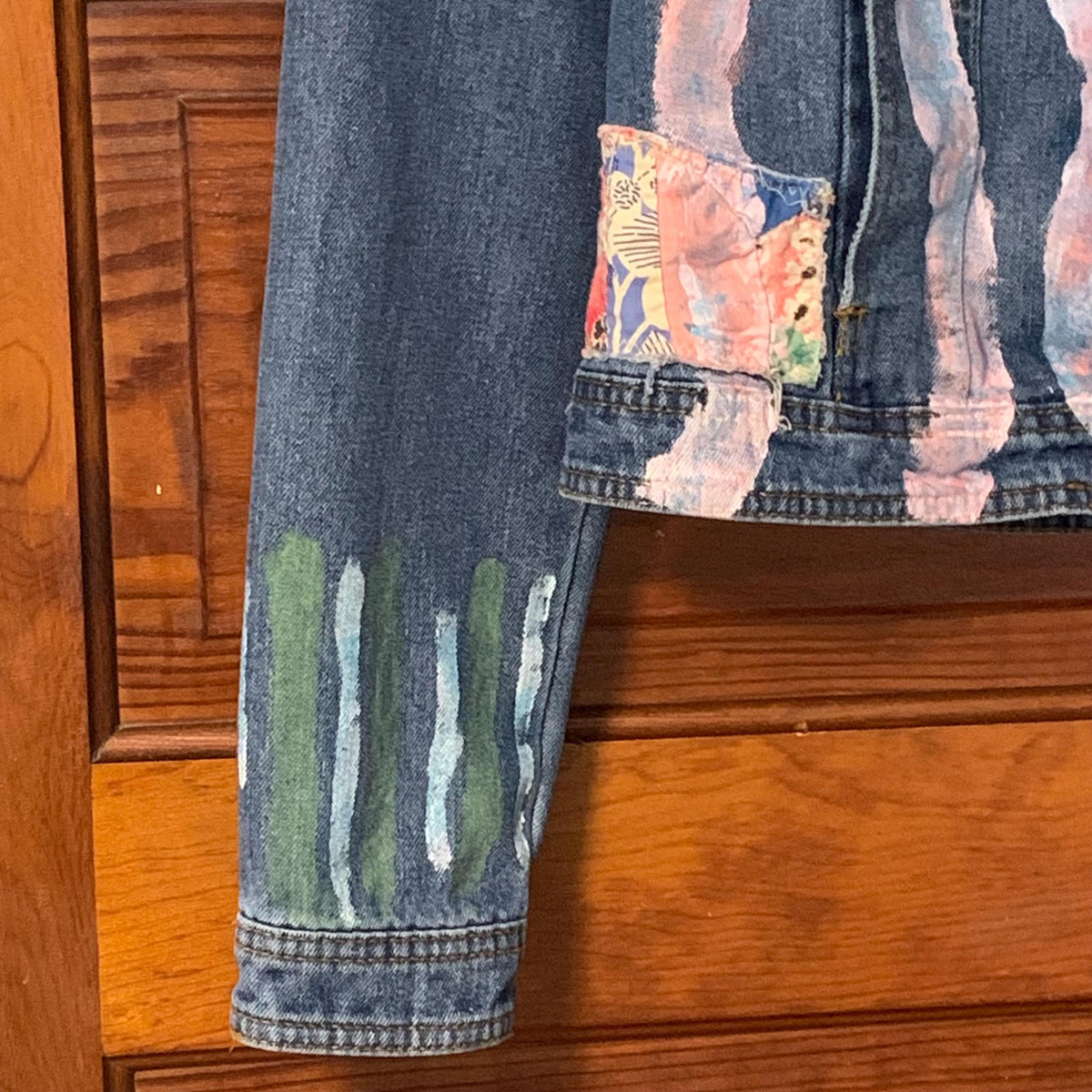 Upcycled Denim Jacket, Kantha Quilt Patchwork by Dee Couture, photo 5