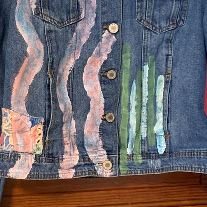 Upcycled Denim Jacket, Kantha Quilt Patchwork by Dee Couture, photo 4