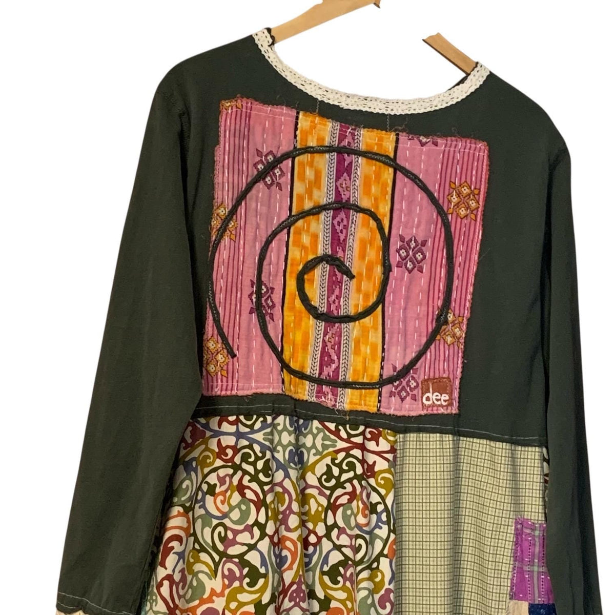 Upcycled Kantha Patchwork Maxi Dress by Dee Couture, photo 3
