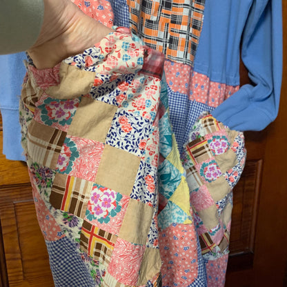 Upcycled Quilt Bib Overall Dress by Dee Couture, photo 10