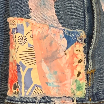 Upcycled Denim Jacket, Kantha Quilt Patchwork by Dee Couture, photo 7
