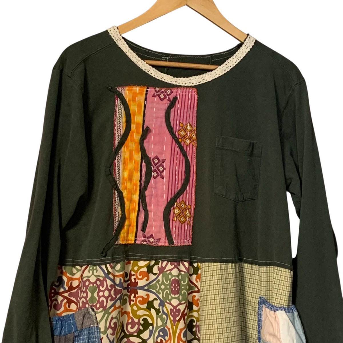 Upcycled Kantha Patchwork Maxi Dress by Dee Couture, photo 4