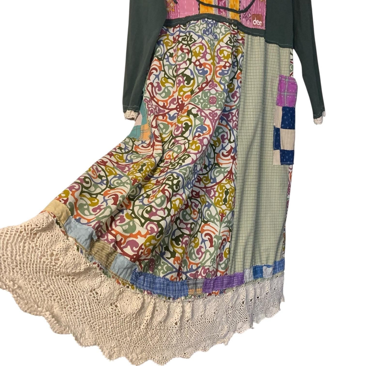 Upcycled Kantha Patchwork Maxi Dress by Dee Couture, photo 6