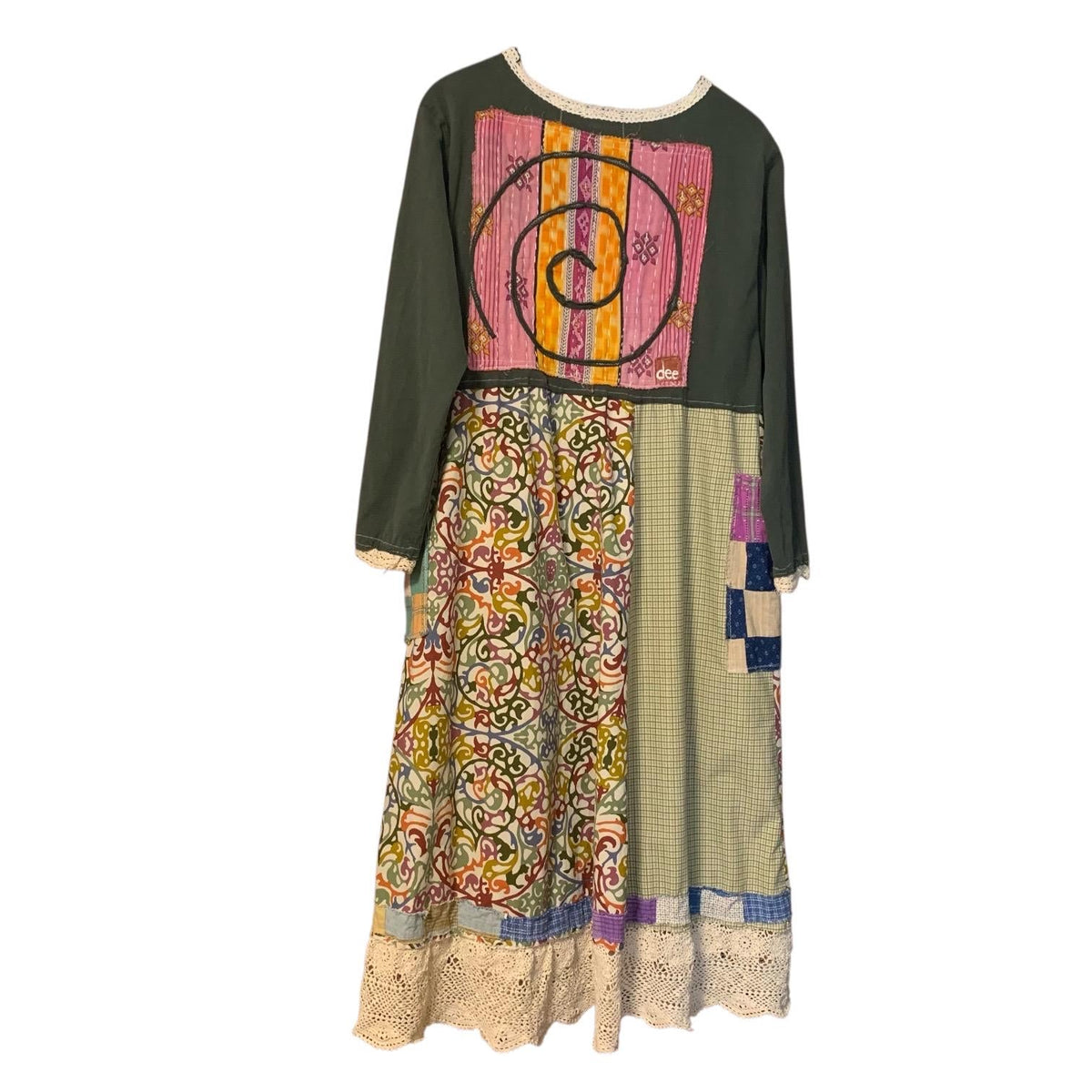 Upcycled Kantha Patchwork Maxi Dress by Dee Couture, photo 2