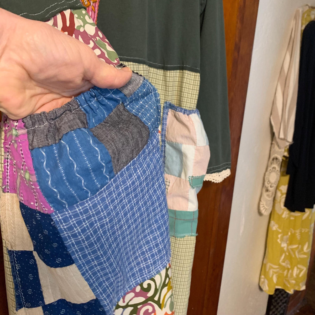 Upcycled Kantha Patchwork Maxi Dress by Dee Couture, photo 13
