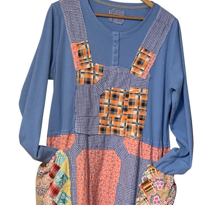 Upcycled Quilt Bib Overall Dress by Dee Couture, photo 3