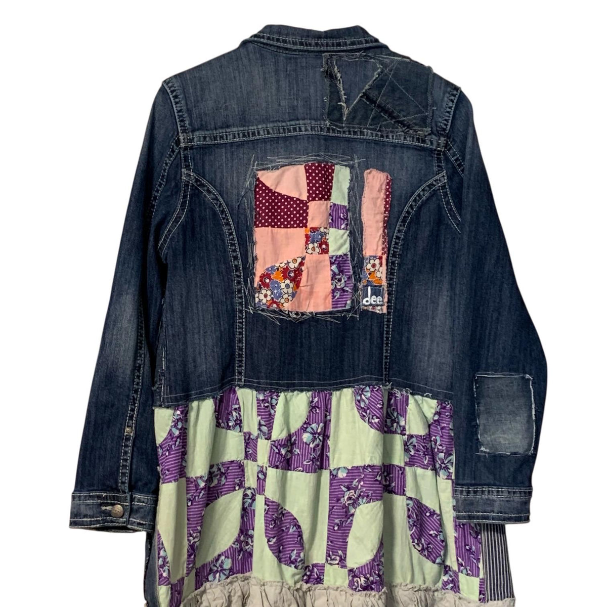 Upcycled Denim Quilt Duster Jacket by Dee Couture, photo 4