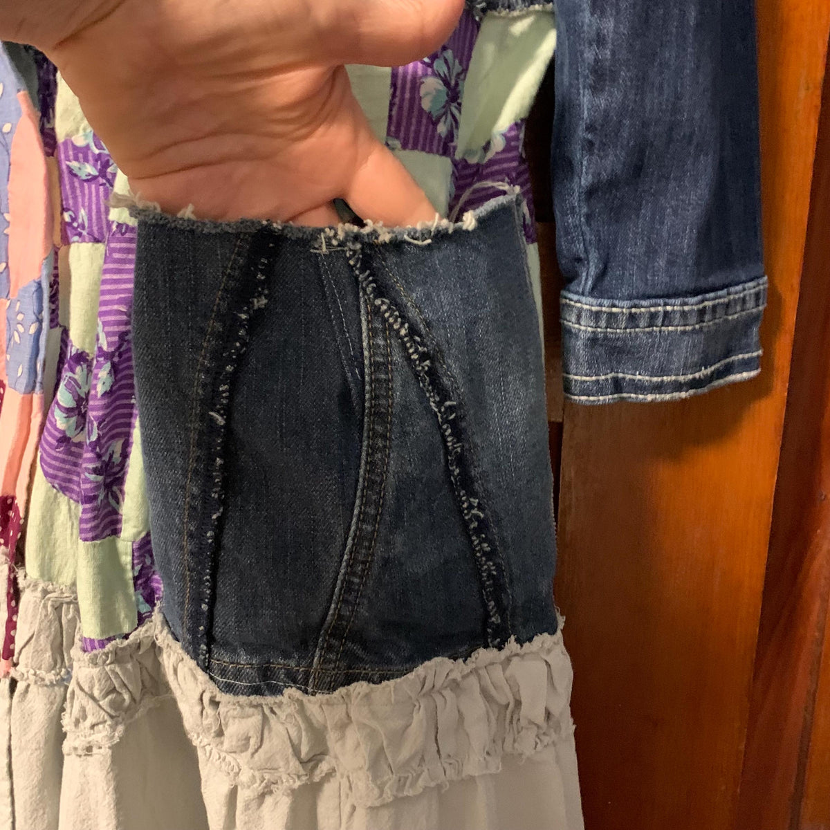 Upcycled Denim Quilt Duster Jacket by Dee Couture, photo 18