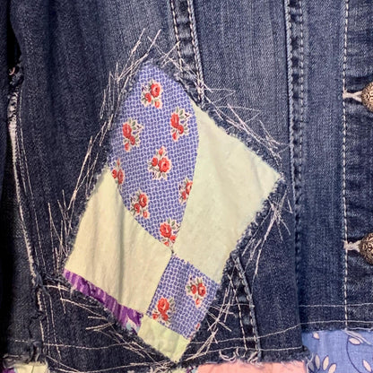 Upcycled Denim Quilt Duster Jacket by Dee Couture, photo 11