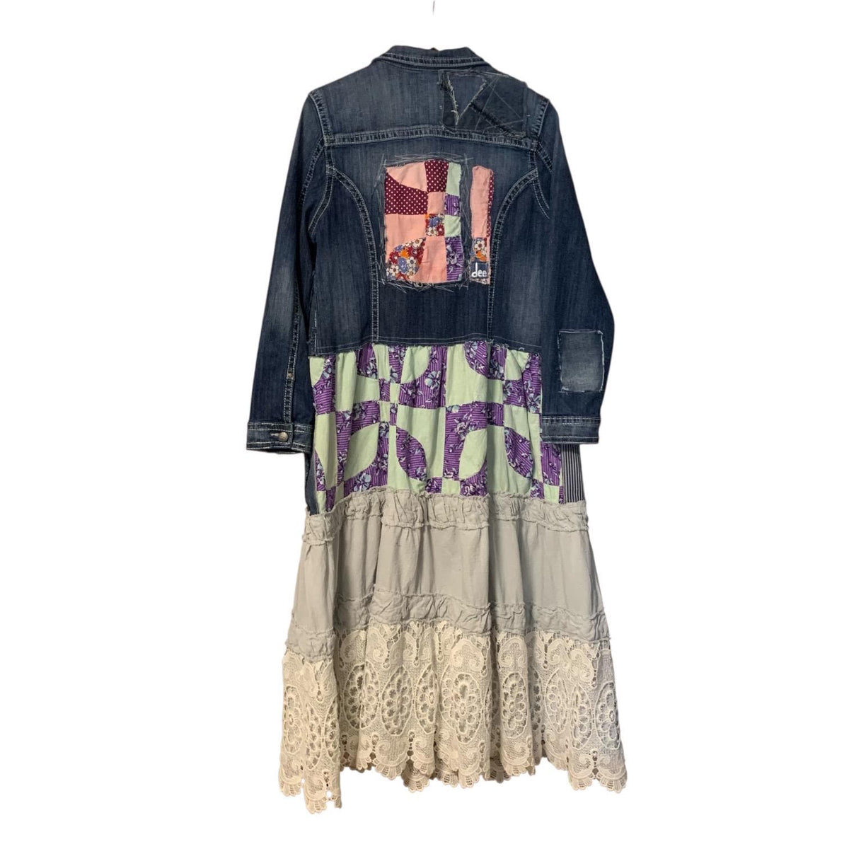 Upcycled Denim Quilt Duster Jacket by Dee Couture