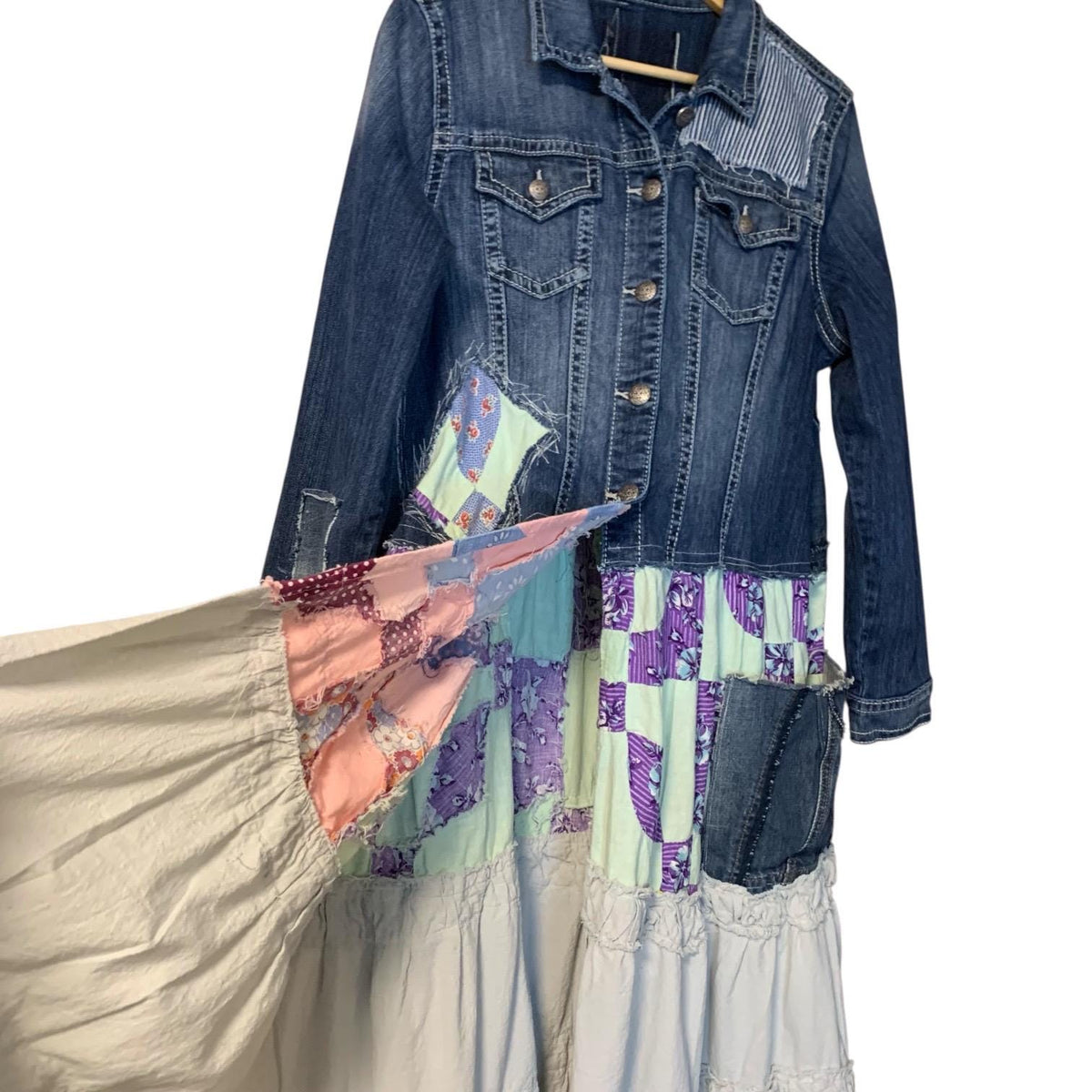 Upcycled Denim Quilt Duster Jacket by Dee Couture, photo 5