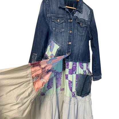 Upcycled Denim Quilt Duster Jacket by Dee Couture, photo 5