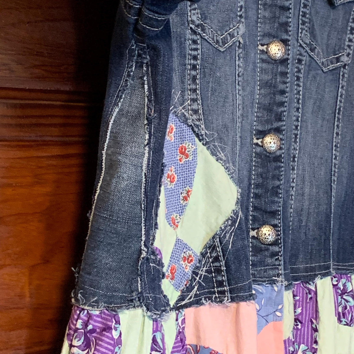Upcycled Denim Quilt Duster Jacket by Dee Couture, photo 13
