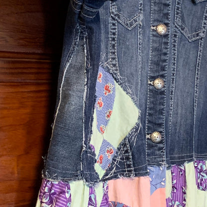 Upcycled Denim Quilt Duster Jacket by Dee Couture, photo 13