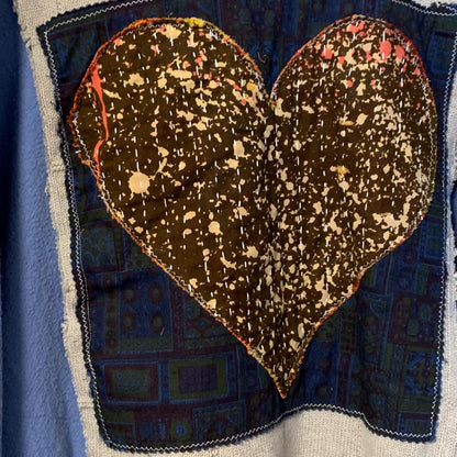 Upcycled Kantha Sweater Patchwork Poncho by Dee Couture, photo 8