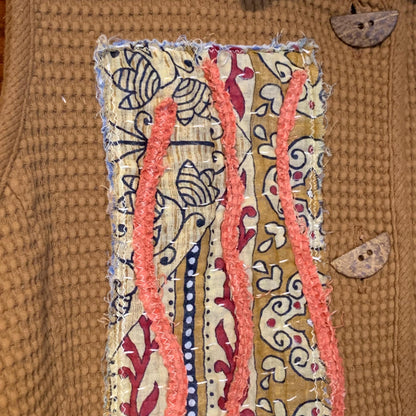 Upcycled Patchwork Duster Vest with Crochet Hem by Dee Couture, photo 10