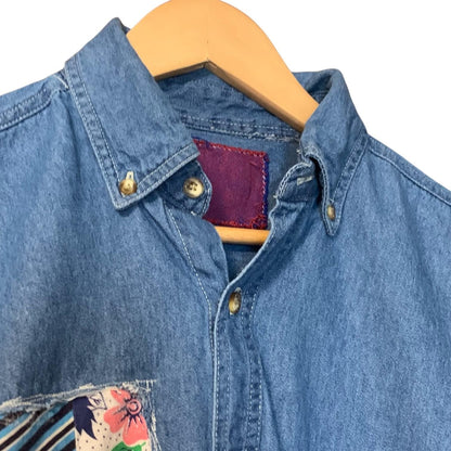 Upcycled Denim Quilt Patchwork Poncho by Dee Couture, photo 4