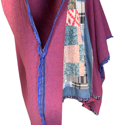 Upcycled Denim Quilt Patchwork Poncho by Dee Couture, photo 3