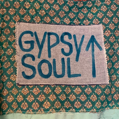 Upcycled Boho Poncho Gypsy Soul Plus Size with Kangaroo Pocket