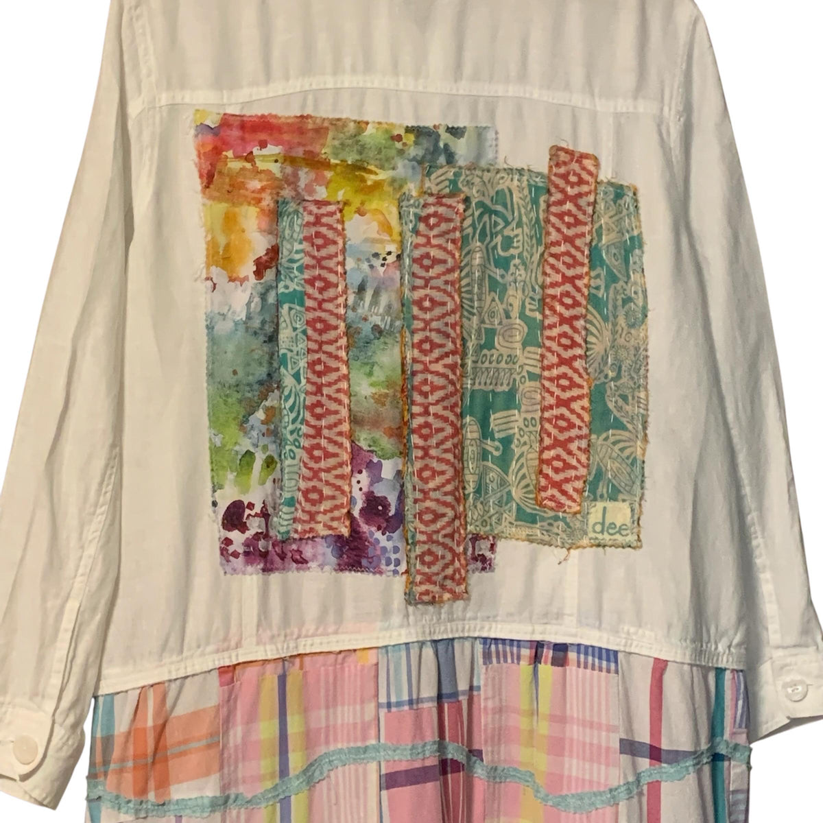 Upcycled Linen Ruffle Duster Jacket by Dee Couture, photo 4